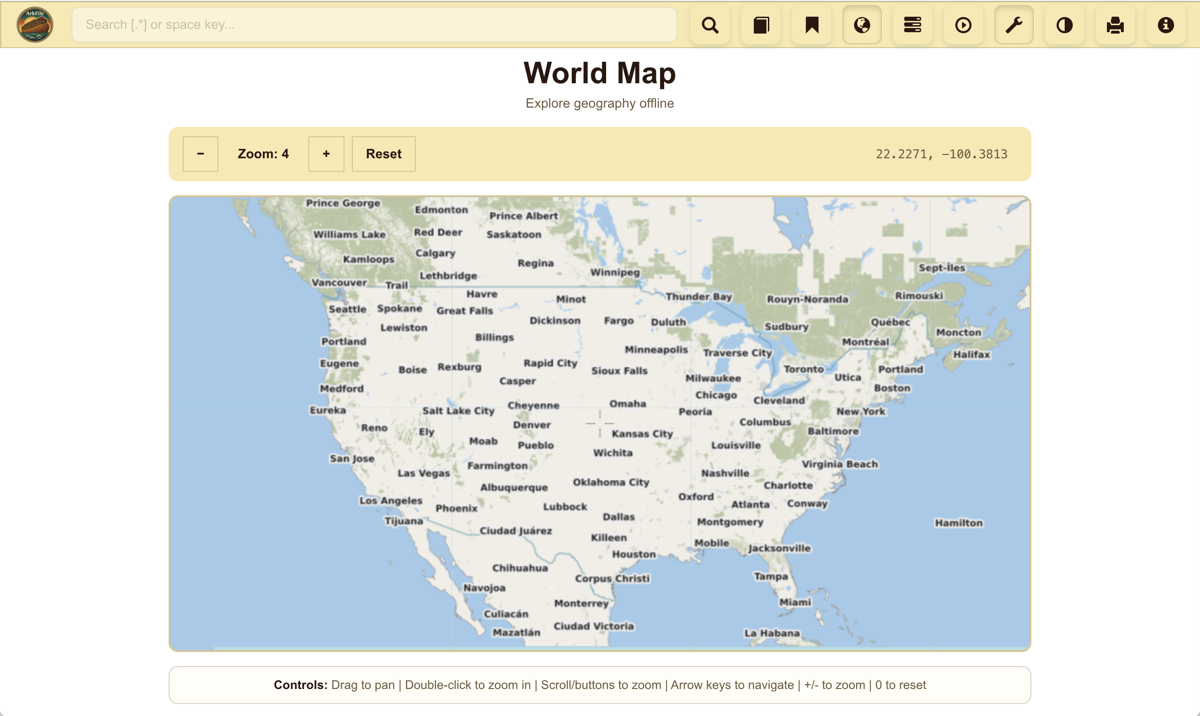 ArkFile offline world map